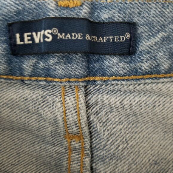 Levis 501 Button Fly Mom Jeans 26 Taper Made Crafted Distress Selvedge Ripped - Picture 11 of 12